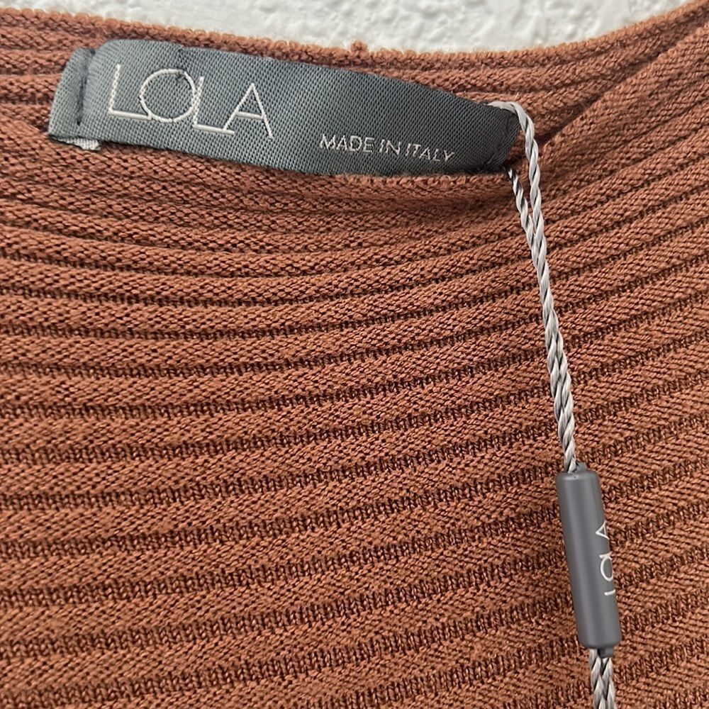 LOLA Women's sweater brown color  one size made in Italy - Picture 4 of 5